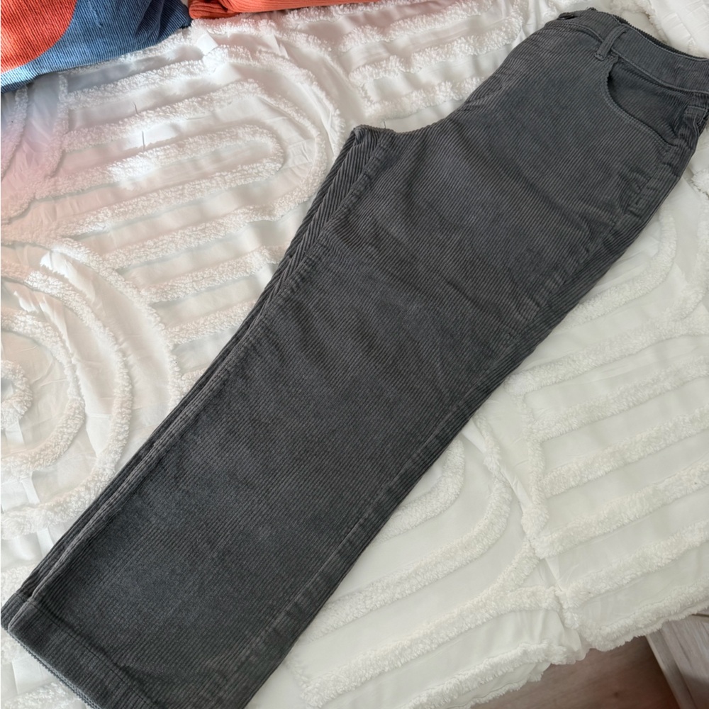 LOFT Gray Corduroy Jeans - Picture 2 of 10